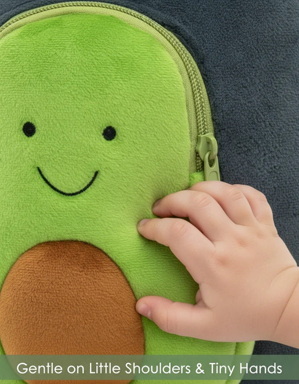 Avocado kids Backpack -Plush Backpack – Soft Bag for Kids 2-5 Years
