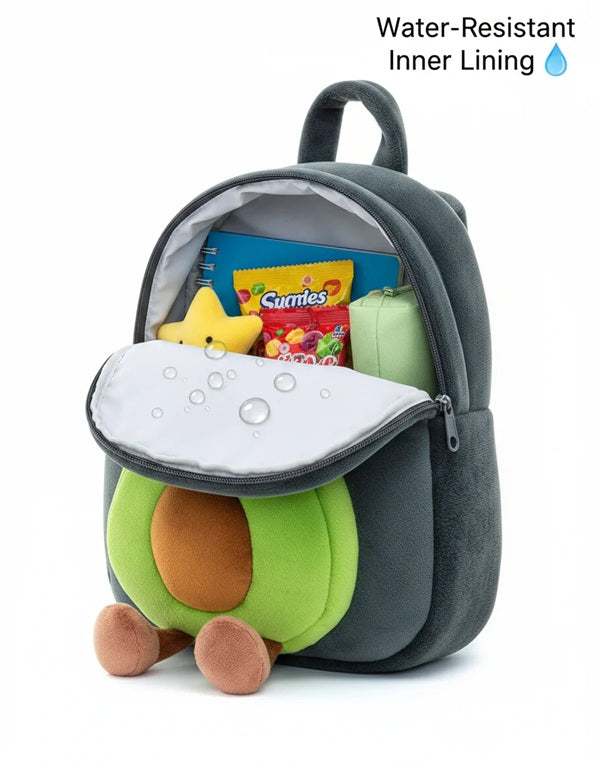 Avocado kids Backpack -Plush Backpack – Soft Bag for Kids 2-5 Years
